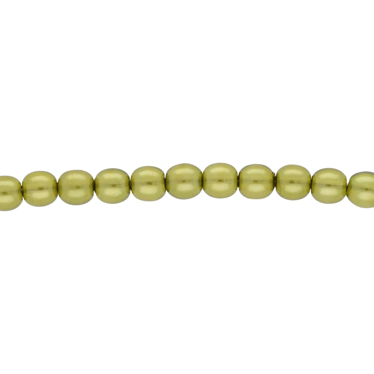 Glasperlen rund - 4 mm - Transparent Wild Olive - PerlineBeads