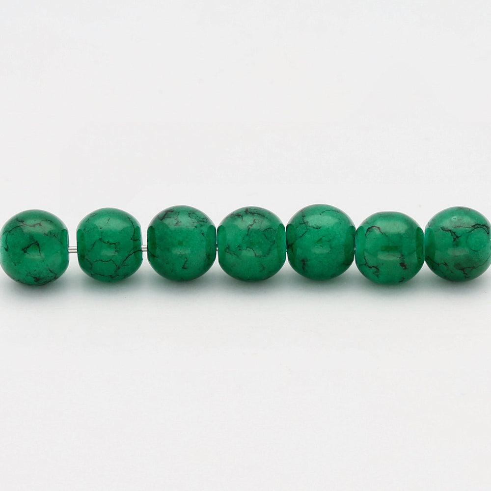 Glasperlen rund - 6 mm - Green - PerlineBeads