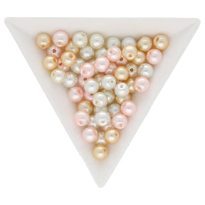 Glasperlen rund - 6 mm - Light Rose Mix - PerlineBeads