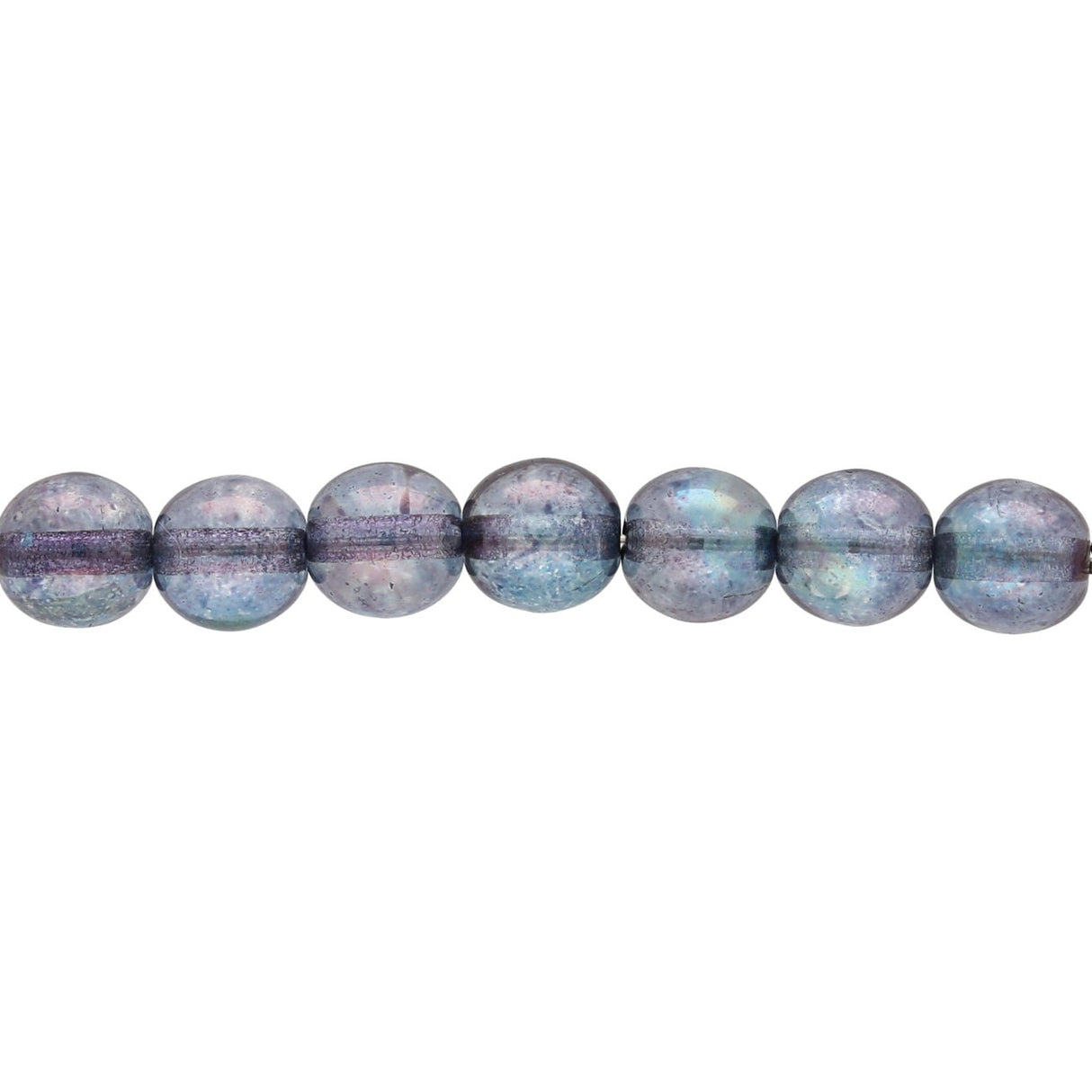 Glasperlen rund - 6 mm - Luster Transparent Amethyst - PerlineBeads