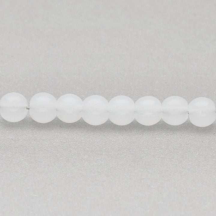 Glasperlen rund - 6 mm - Nachahmung von Jade - PerlineBeads