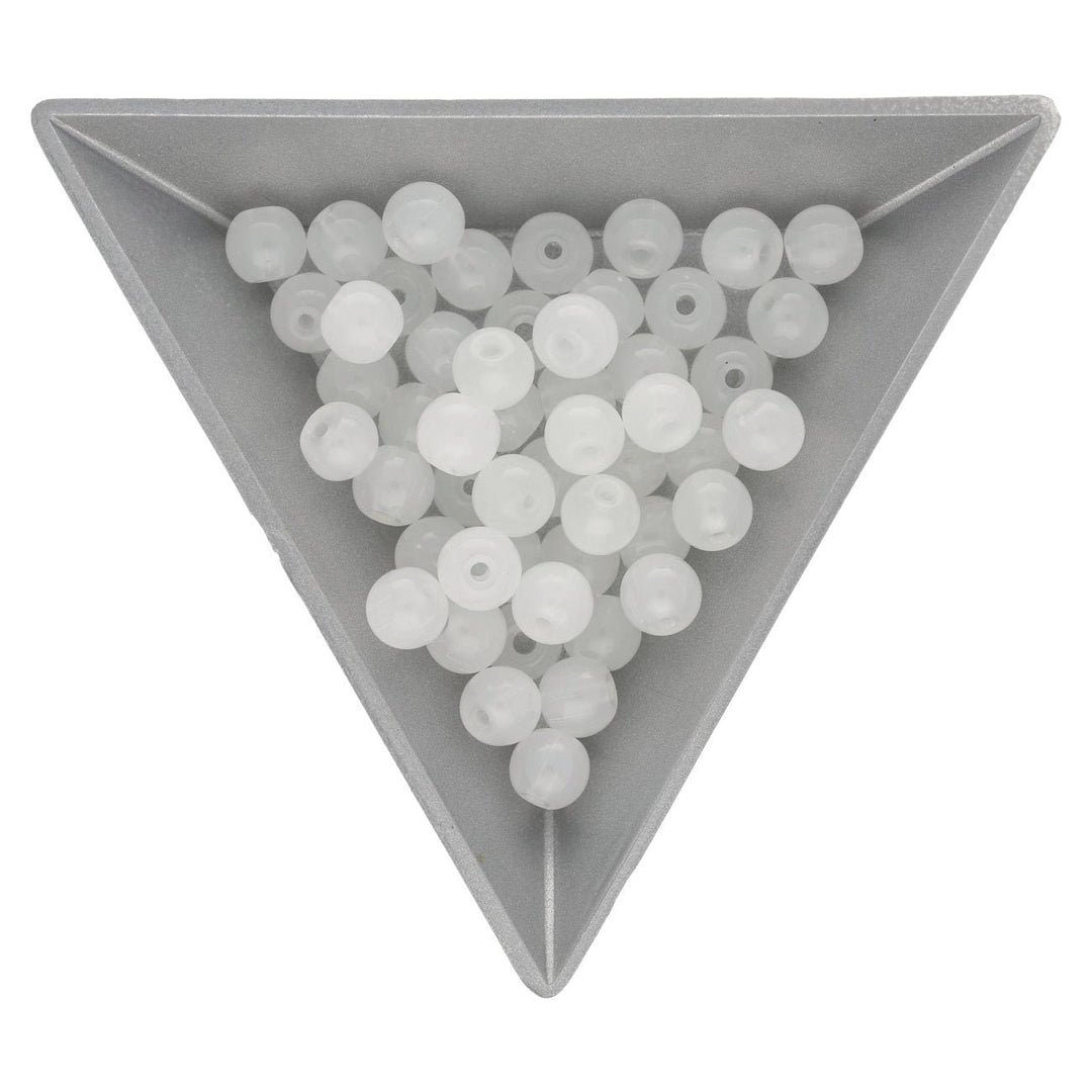 Glasperlen rund - 6 mm - Nachahmung von Jade - PerlineBeads