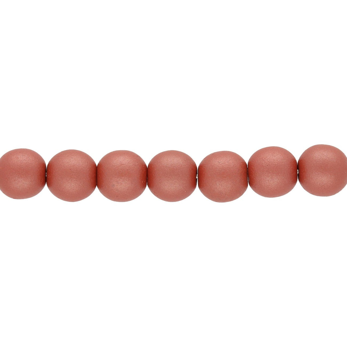Glasperlen rund - 6 mm - Powdery Copper - PerlineBeads