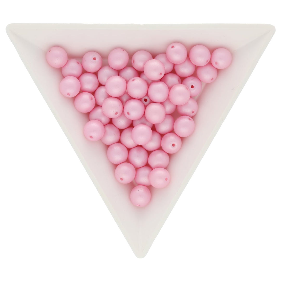Glasperlen rund - 6 mm - Powdery Pastel Pink - PerlineBeads