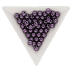 Glasperlen rund - 6 mm - Saturated Metallic Tawny Port - PerlineBeads