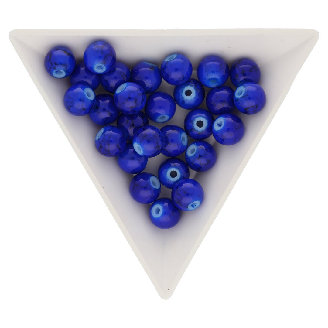 Glasperlen rund - 8 mm - Blue - PerlineBeads