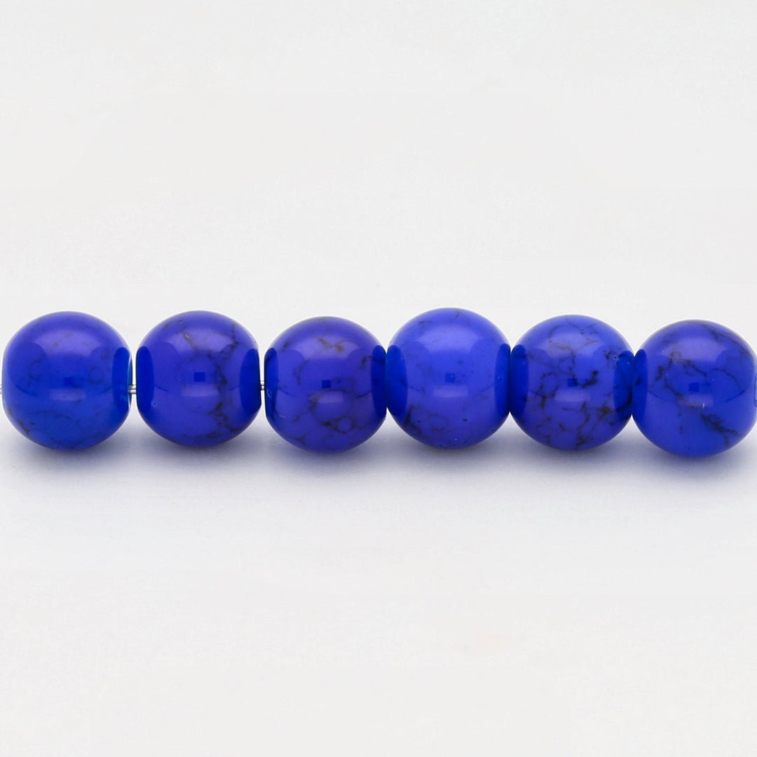 Glasperlen rund - 8 mm - Blue - PerlineBeads