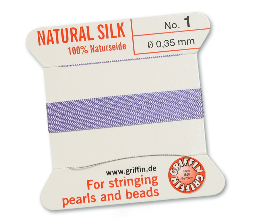 Griffin Perlseide – 100% Naturseide – No. 1 (0,35 mm) - Lilac - PerlineBeads