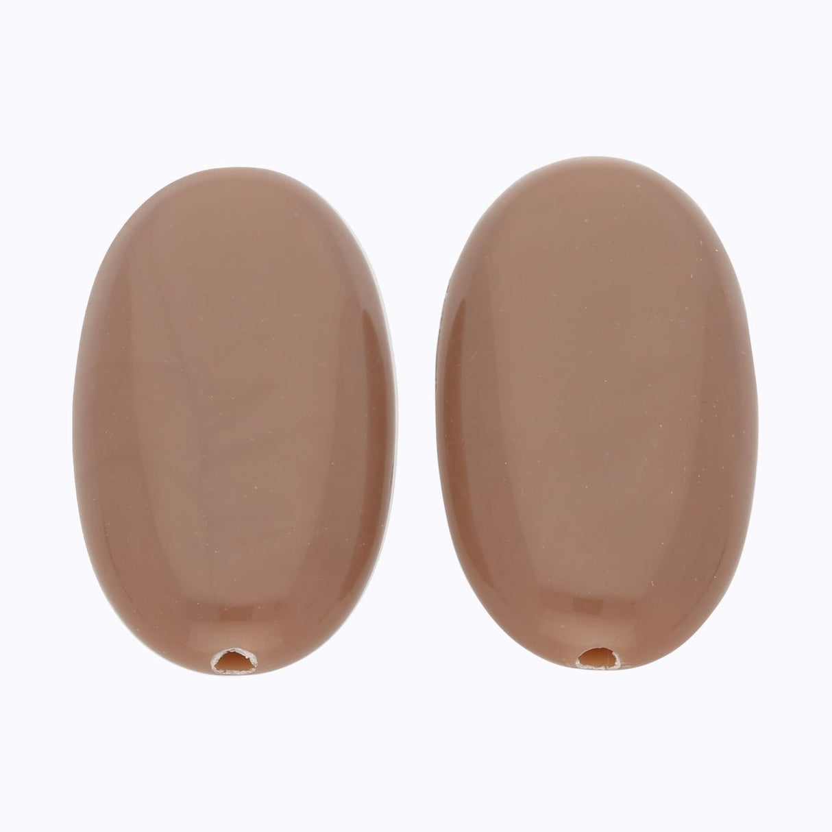 Grosse Ovale Acrylperle - Brown - PerlineBeads