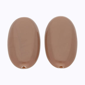 Grosse Ovale Acrylperle - Brown - PerlineBeads