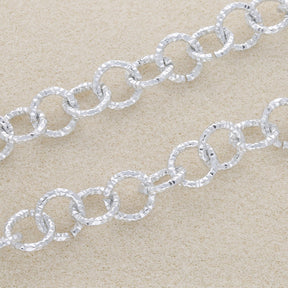 Grossmaschige Aluminiumkette - Silber - PerlineBeads