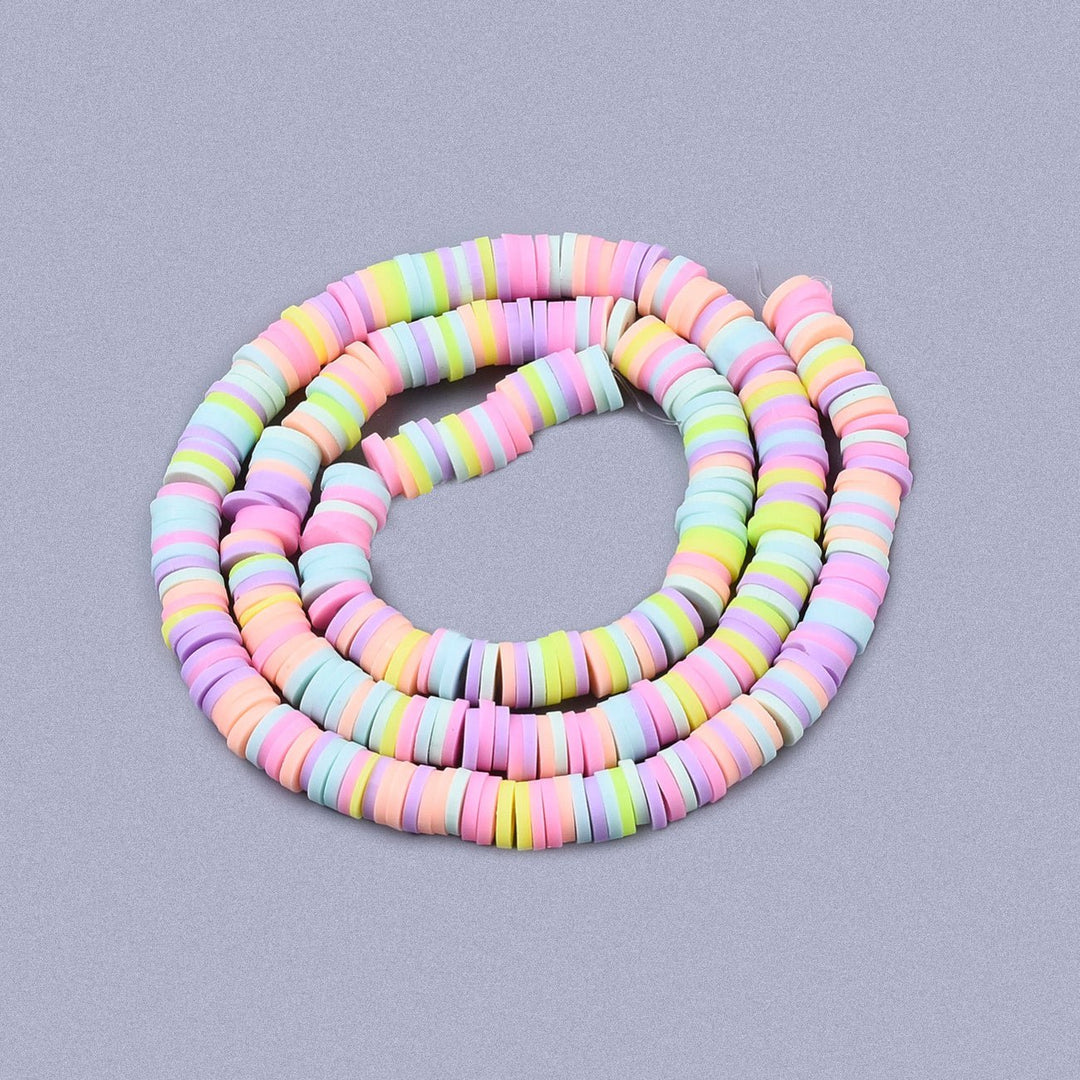 Heishi-Perlen aus Polymerpaste 6 mm – Candy Mix - PerlineBeads