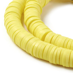 Heishi-Perlen aus Polymerpaste 6 mm – Lemon - PerlineBeads