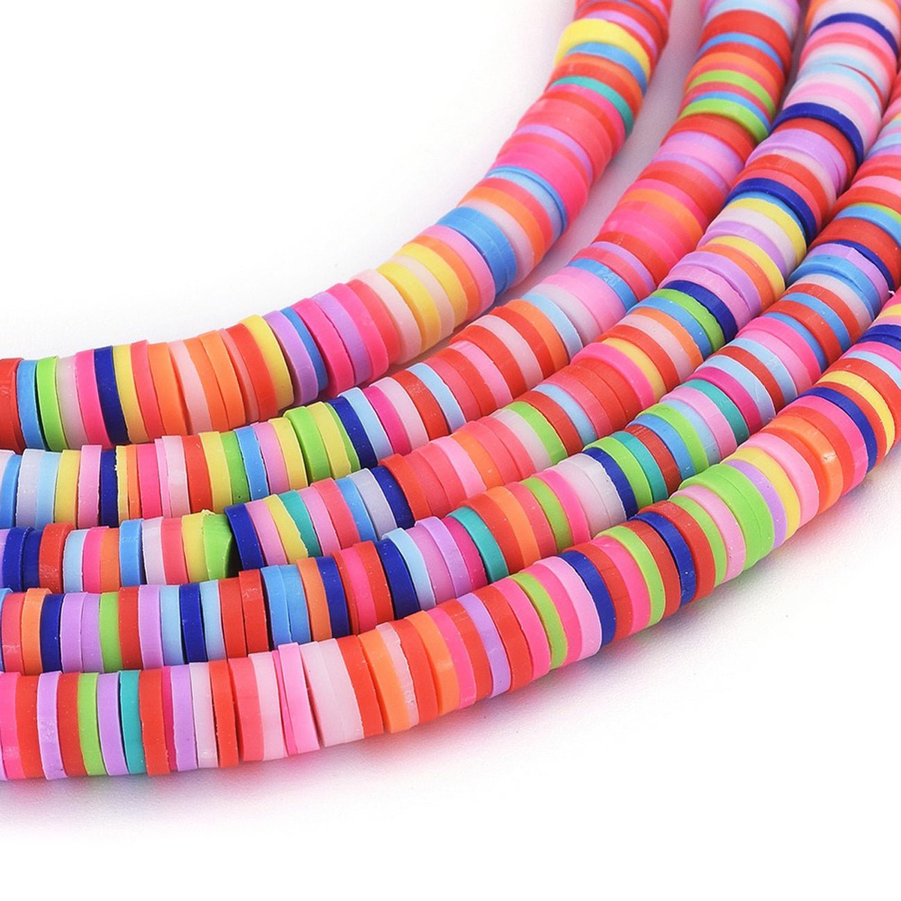 Heishi-Perlen aus Polymerpaste 6 mm – Multicolor Mix 1 - PerlineBeads