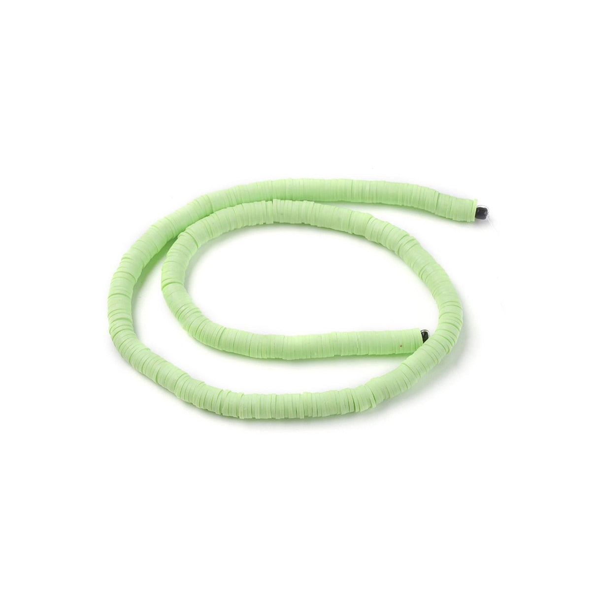 Heishi-Perlen aus Polymerpaste 6 mm – Pastel Green - PerlineBeads
