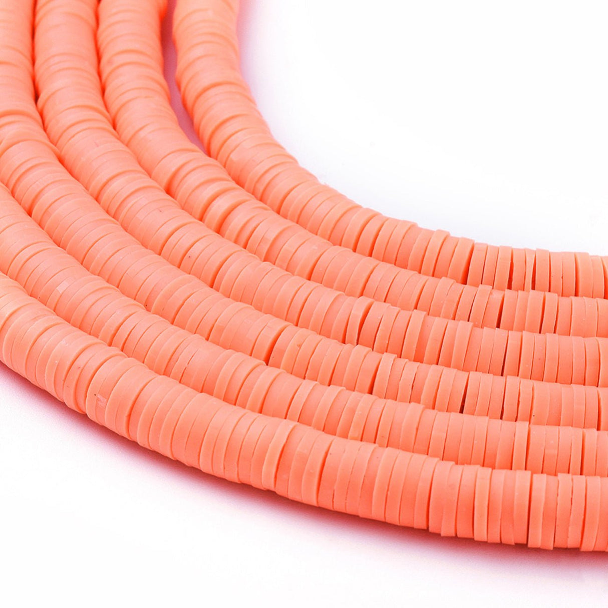 Heishi-Perlen aus Polymerpaste 6 mm – Tomato - PerlineBeads