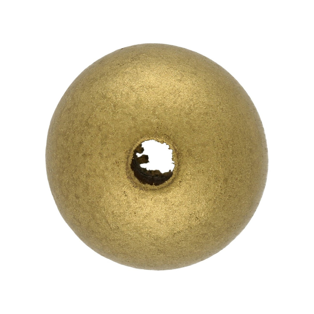Holzperle 25 mm – gold gefärbt (5 Stk.) - PerlineBeads