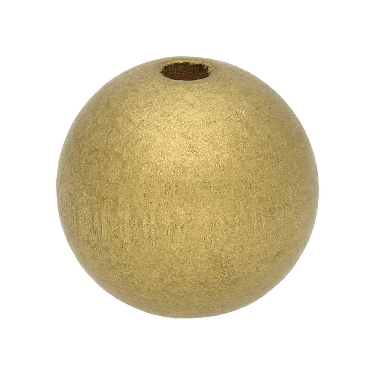 Holzperle 25 mm – gold gefärbt (5 Stk.) - PerlineBeads