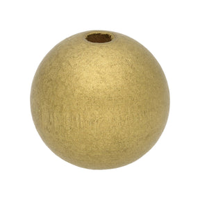 Holzperle 25 mm – gold gefärbt (5 Stk.) - PerlineBeads