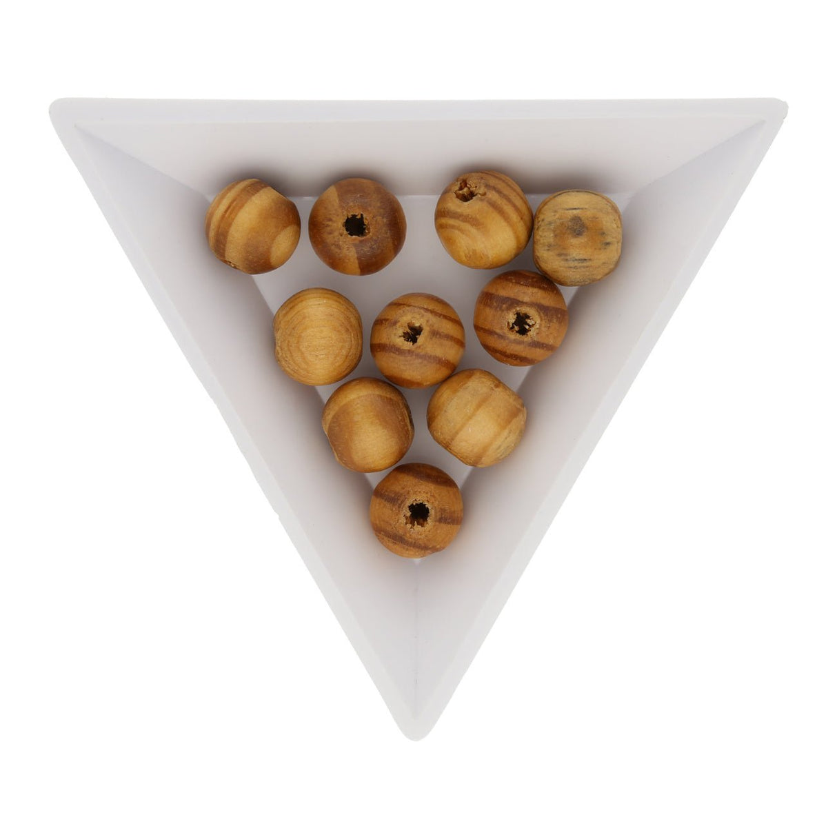 Holzperlen leicht gestreift - 10 mm - PerlineBeads