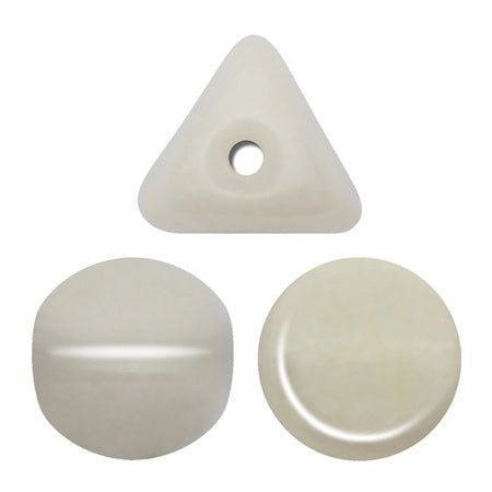 Ilos® par Puca® - Opaque White Ceramic Look - PerlineBeads