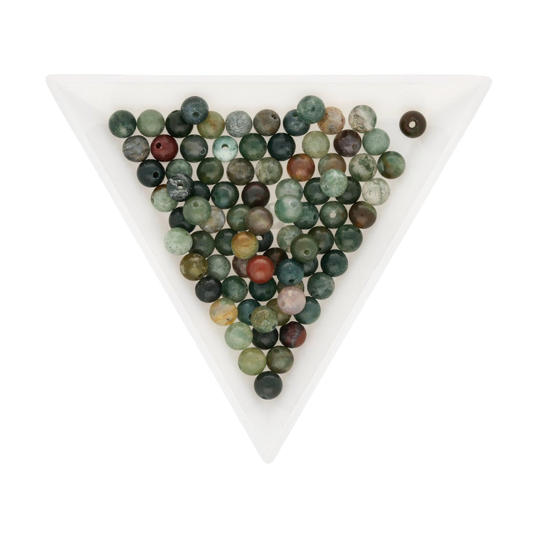 Indische Achat Perlen rund 4 mm - Mehrfarbig - PerlineBeads