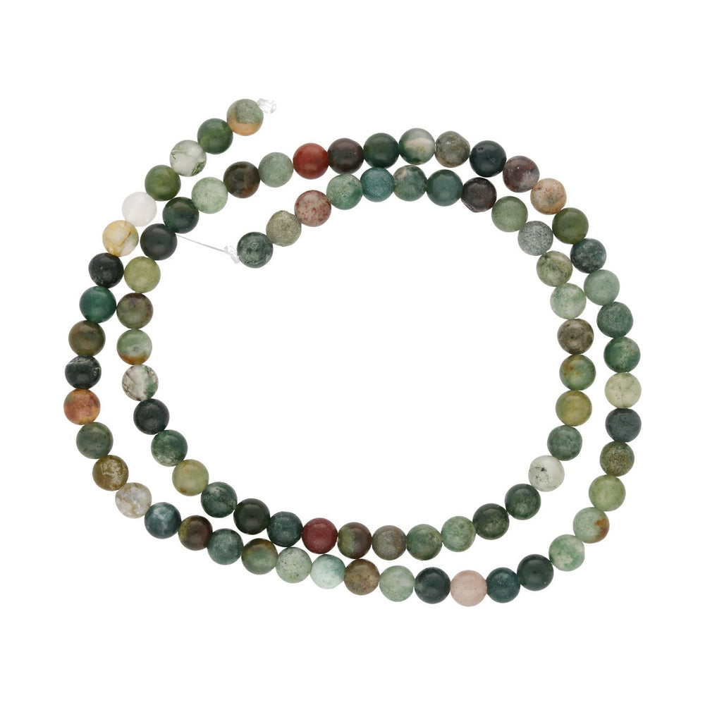 Indische Achat Perlen rund 4 mm - Mehrfarbig - PerlineBeads