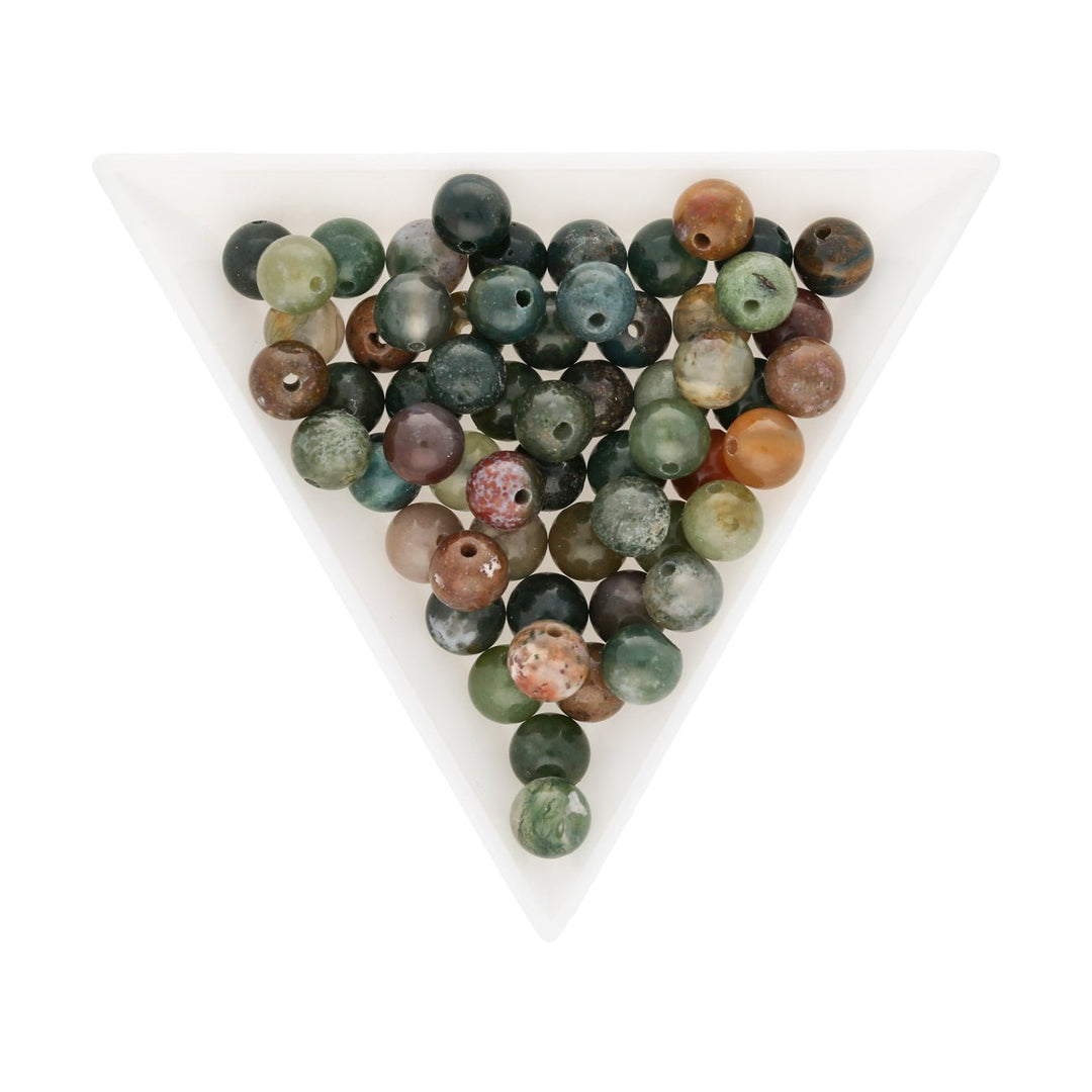 Indische Achat Perlen rund 6 mm - Mehrfarbig - PerlineBeads