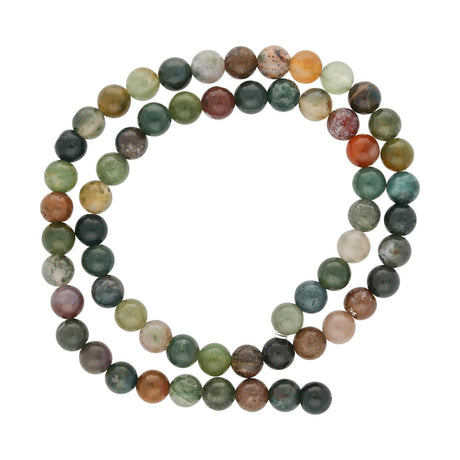 Indische Achat Perlen rund 6 mm - Mehrfarbig - PerlineBeads