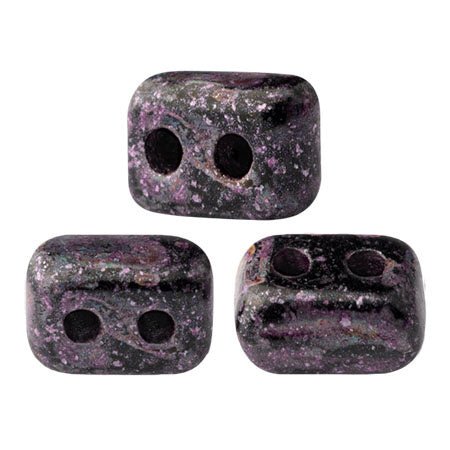 Ios® par Puca® - Metallic Mat Violet Spotted - PerlineBeads