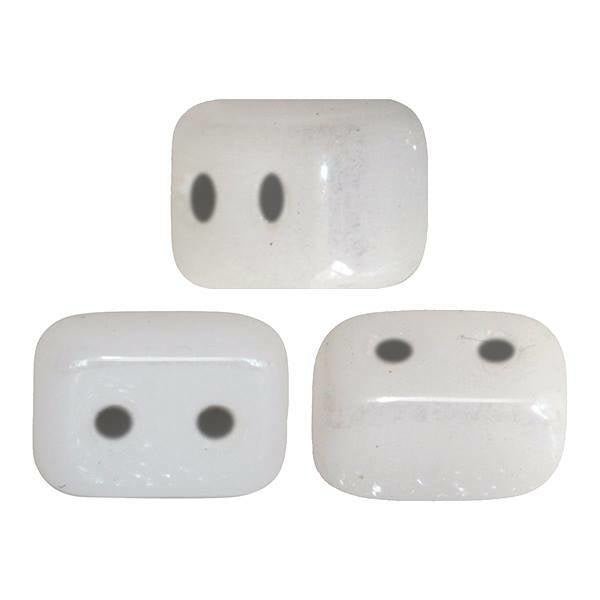 Ios® par Puca® - Opaque White Ceramic Look - PerlineBeads
