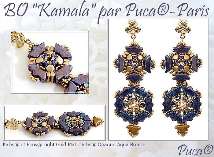 Kalos® par Puca® – Opaque Blue Ceramic Look - PerlineBeads