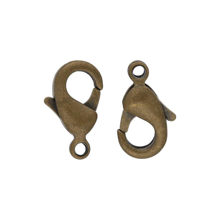 Karabinerverschluss 10 mm – Bronze (10 Stk) - PerlineBeads