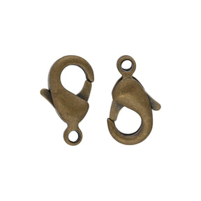 Karabinerverschluss 10 mm – Bronze (10 Stk) - PerlineBeads