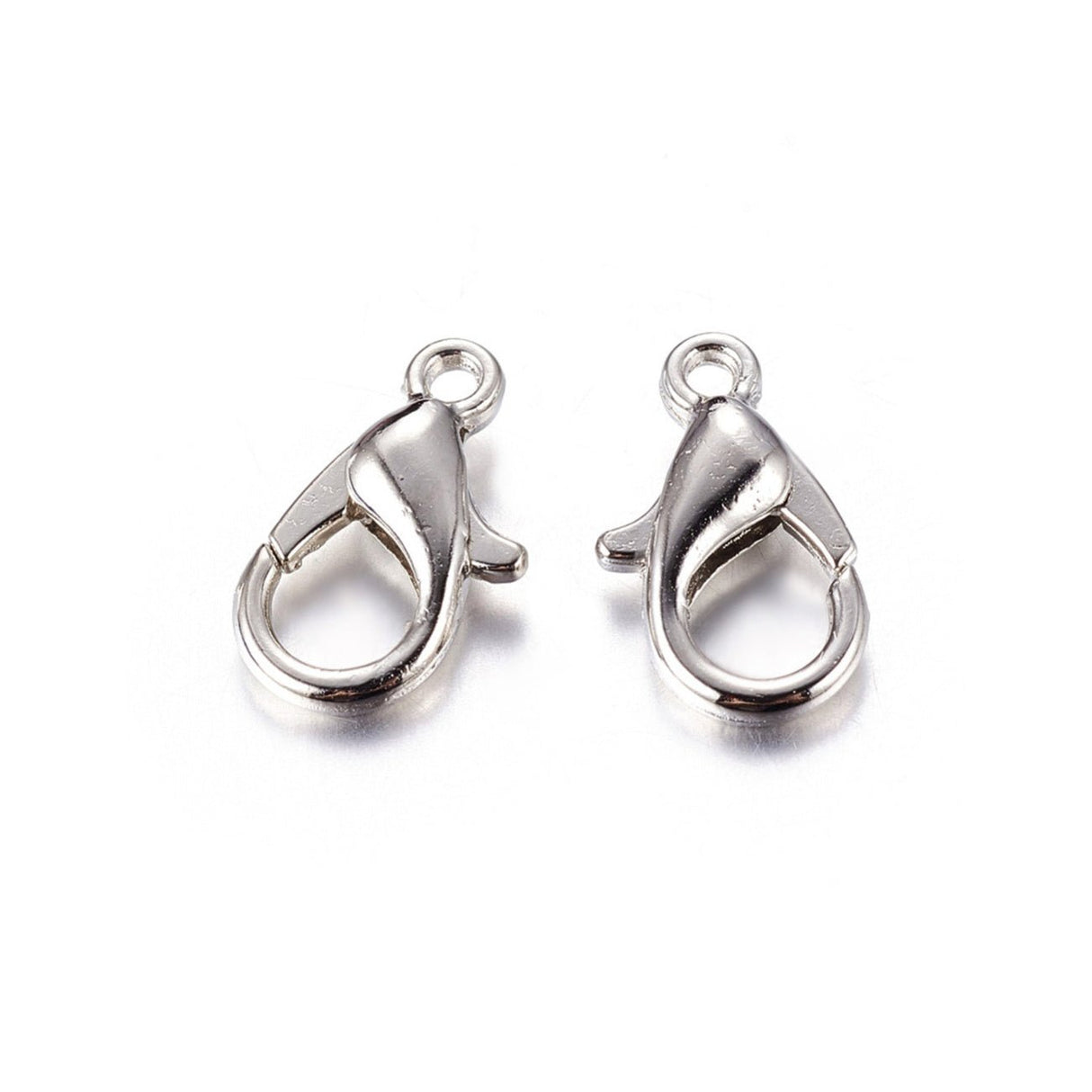 Karabinerverschluss 10 mm – Farbe Platin - PerlineBeads