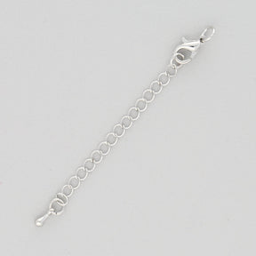 Karabinerverschluss 10 mm mit Verlängerung - Platin - PerlineBeads