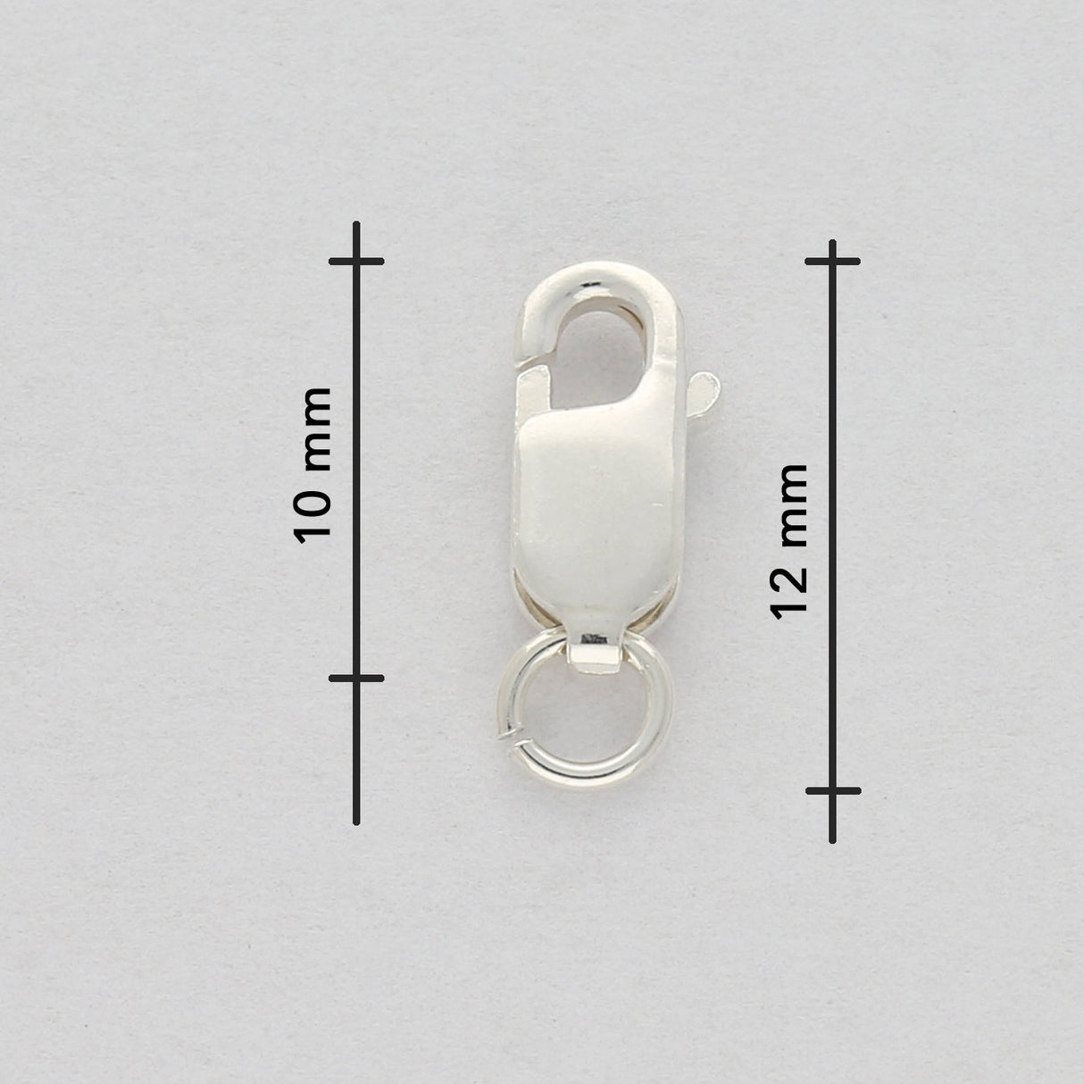 Karabinerverschluss 10 mm – Sterling Silber 925 - PerlineBeads