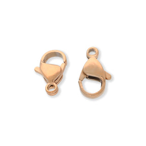 Karabinerverschluss 12 mm – Edelstahl PVD - Rose Gold - PerlineBeads