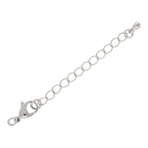 Karabinerverschluss 12 mm mit Verlängerung - Platin - PerlineBeads