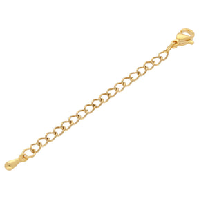 Karabinerverschluss mit Verlängerung, Edelstahl - Gold - PerlineBeads