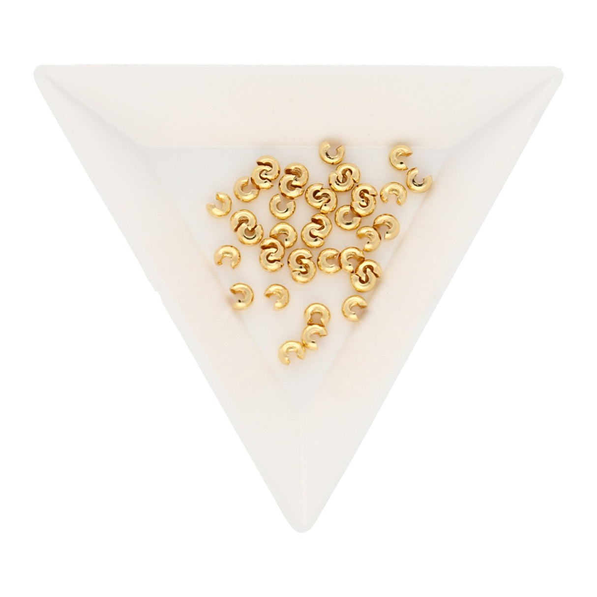 Kaschierperle für Quetschperlen 3 mm - Vergoldet - PerlineBeads