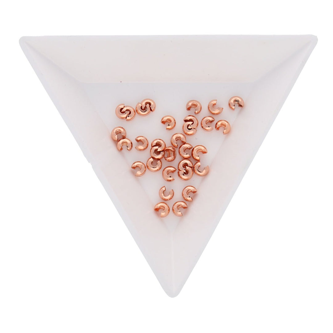 Kaschierperle für Quetschperlen 3 mm - Verkupfert - PerlineBeads