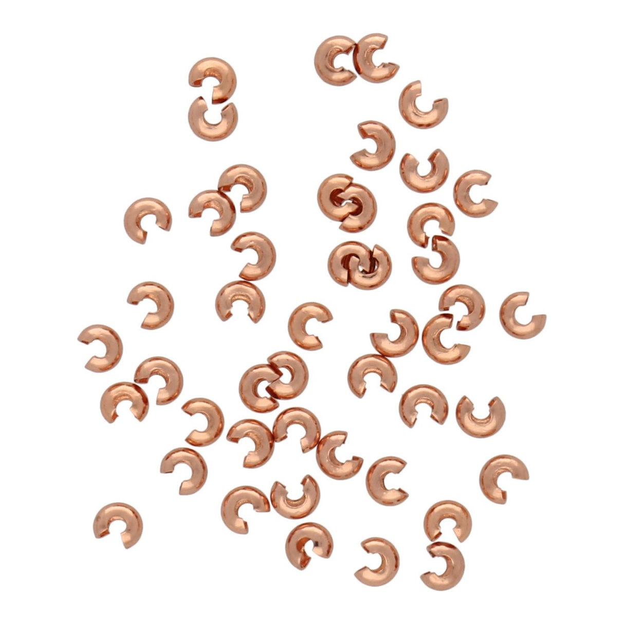 Kaschierperle für Quetschperlen 3 mm - Verkupfert - PerlineBeads