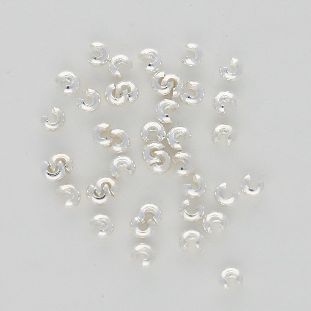 Kaschierperle für Quetschperlen 3 mm - Versilbert - PerlineBeads