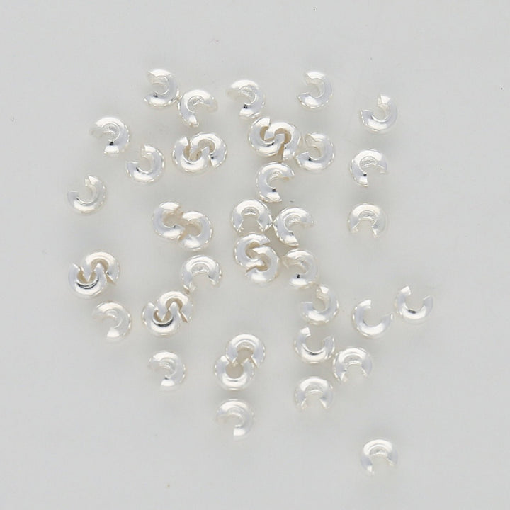 Kaschierperle für Quetschperlen 3 mm - Versilbert - PerlineBeads