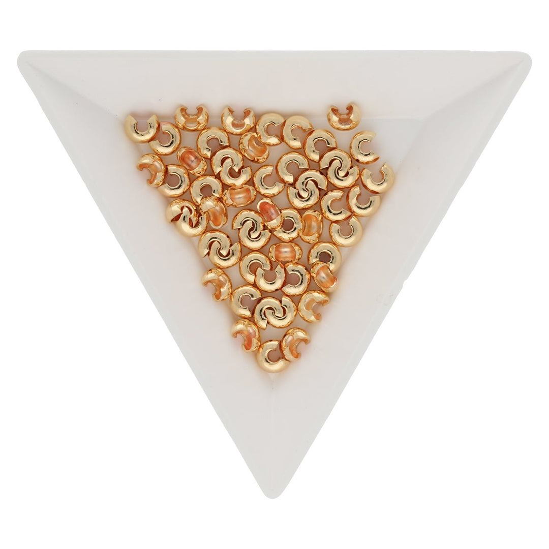Kaschierperle für Quetschperlen 4 mm - vergoldet - PerlineBeads