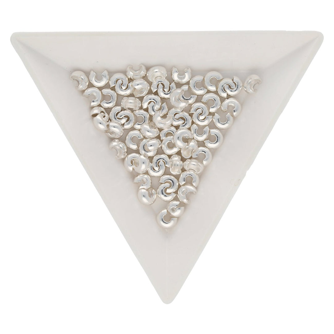 Kaschierperle für Quetschperlen 4 mm - Versilbert - PerlineBeads
