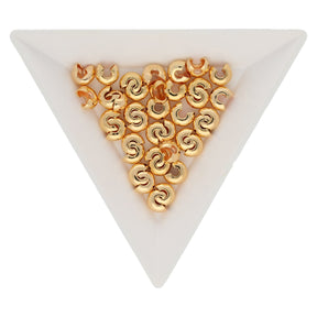 Kaschierperle für Quetschperlen 5 mm - vergoldet - PerlineBeads