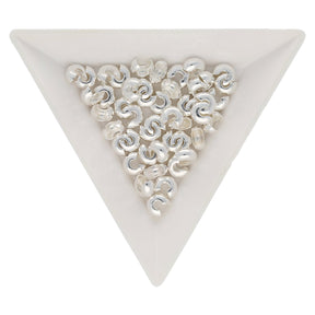 Kaschierperle für Quetschperlen 5 mm - Versilbert - PerlineBeads