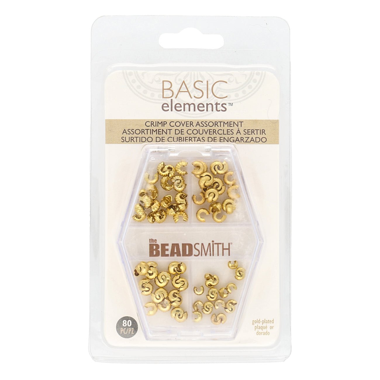 Kaschierperle vergoldet sortiert - PerlineBeads